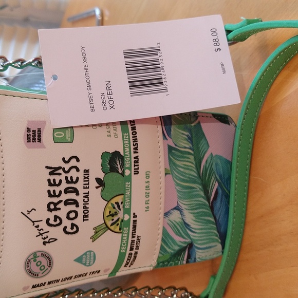 Betsey Johnson Green Goddess Crossbody NWT